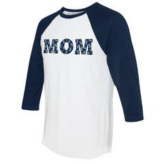 Seattle Mariners Tiny Turnip Women's Logo Mom 3/4-Sleeve Raglan T-Shirt | MLB New