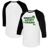 Miami Marlins Tiny Turnip Women's Lucky Charm 3/4-Sleeve Raglan T-Shirt | MLB Sale