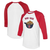 Boston Red Sox Tiny Turnip Women's Nacho Helmet 3/4-Sleeve Raglan T-Shirt | MLB New