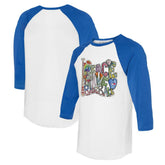 Toronto Blue Jays Tiny Turnip Women's Peace Love Baseball 3/4-Sleeve Raglan T-Shirt | MLB Near me