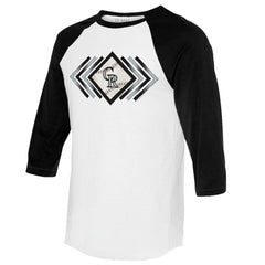 Colorado Rockies Tiny Turnip Women's Prism Arrows 3/4-Sleeve Raglan T-Shirt | MLB For sale