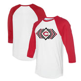 Cincinnati Reds Tiny Turnip Women's Prism Arrows 3/4-Sleeve Raglan T-Shirt | MLB US
