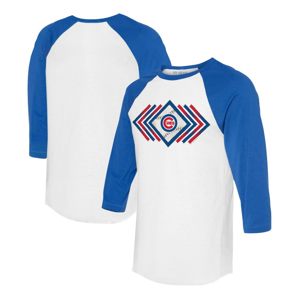 Chicago Cubs Tiny Turnip Women's Prism Arrows 3/4-Sleeve Raglan T-Shirt | MLB US