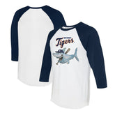 Detroit Tigers Tiny Turnip Women's Shark 3/4-Sleeve Raglan T-Shirt | MLB Shop