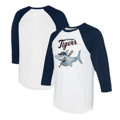 Detroit Tigers Tiny Turnip Women's Shark 3/4-Sleeve Raglan T-Shirt | MLB Shop
