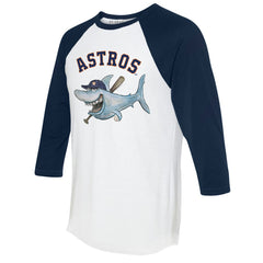 Houston Astros Tiny Turnip Women's Shark 3/4-Sleeve Raglan T-Shirt | MLB For sale