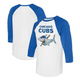 Chicago Cubs Tiny Turnip Women's Shark 3/4-Sleeve Raglan T-Shirt | MLB Discount