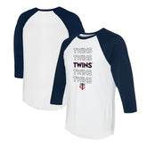 Minnesota Twins Tiny Turnip Women's Stacked 3/4-Sleeve Raglan T-Shirt | MLB Outlet