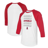 Los Angeles Angels Tiny Turnip Unisex Stacked 3/4-Sleeve Raglan T-Shirt | MLB Online