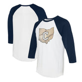 Cleveland Guardians Tiny Turnip Unisex State Outline 3/4-Sleeve Raglan T-Shirt | MLB Shop
