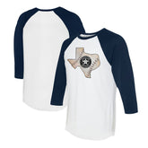 Houston Astros Tiny Turnip Unisex State Outline 3/4-Sleeve Raglan T-Shirt | MLB Sale