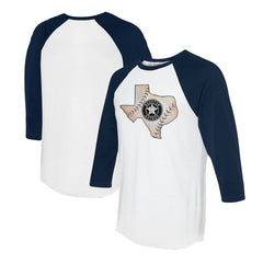 Houston Astros Tiny Turnip Unisex State Outline 3/4-Sleeve Raglan T-Shirt | MLB Sale