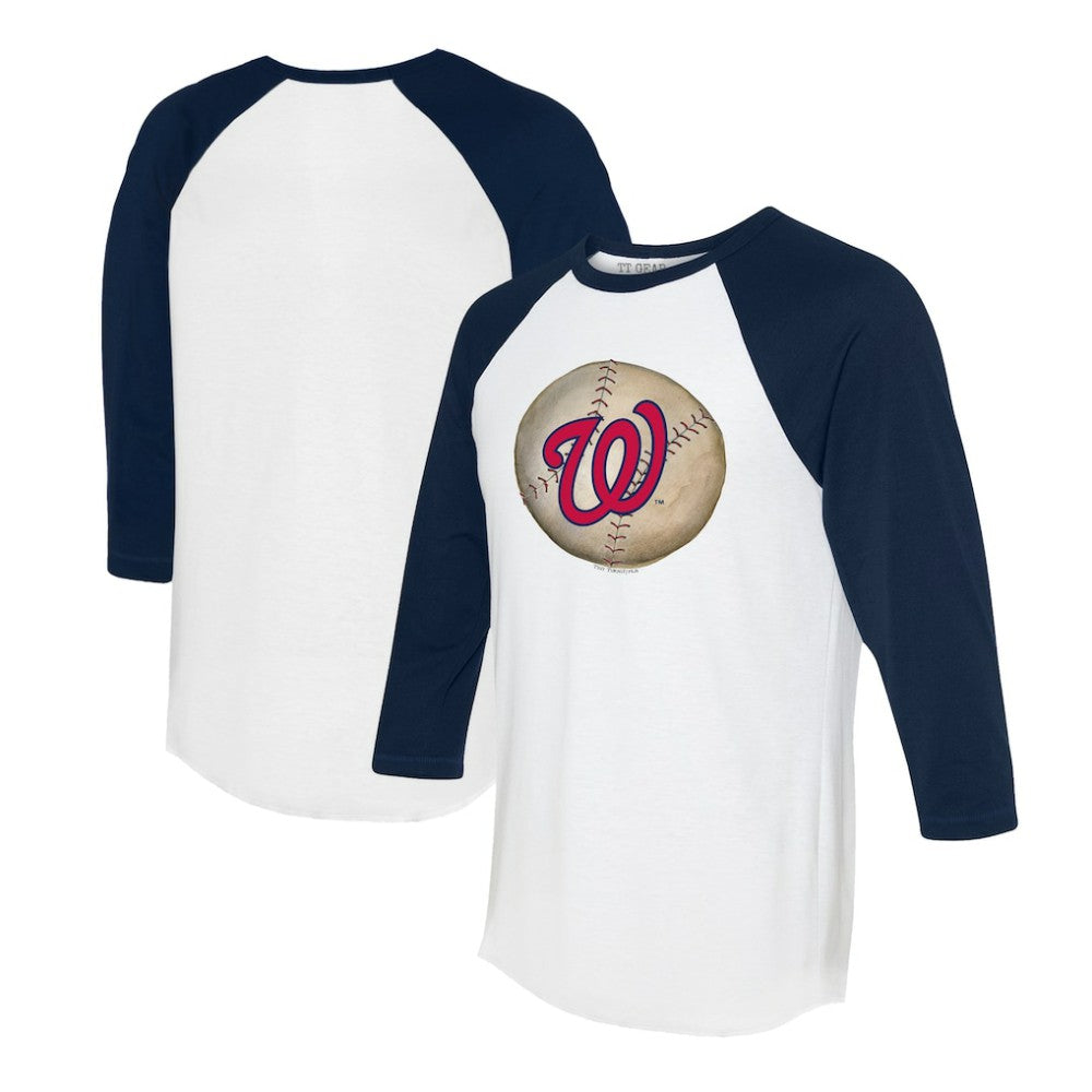 Washington Nationals Tiny Turnip Unisex Stitched Baseball 3/4-Sleeve Raglan T-Shirt | MLB On Sale