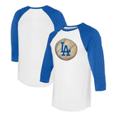 Los Angeles Dodgers Tiny Turnip Unisex Stitched Baseball 3/4-Sleeve Raglan T-Shirt | MLB Sale
