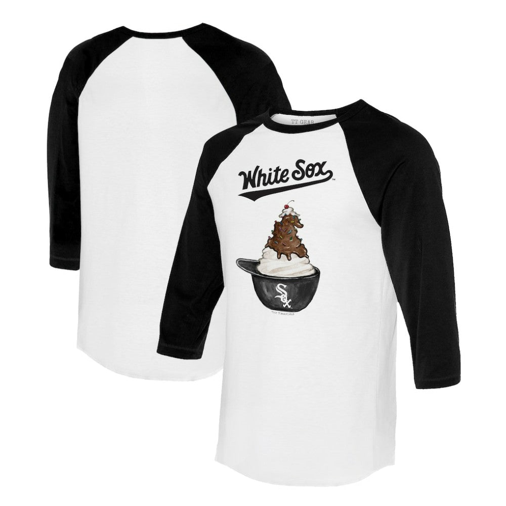 Chicago White Sox Tiny Turnip Unisex Sundae Helmet 3/4-Sleeve Raglan T-Shirt | MLB Outlet
