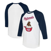 Washington Nationals Tiny Turnip Unisex Sundae Helmet 3/4-Sleeve Raglan T-Shirt | MLB New