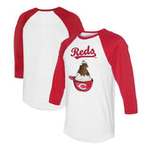 Cincinnati Reds Tiny Turnip Unisex Sundae Helmet 3/4-Sleeve Raglan T-Shirt | MLB US