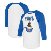 Chicago Cubs Tiny Turnip Unisex Sundae Helmet 3/4-Sleeve Raglan T-Shirt | MLB Shop