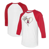 Los Angeles Angels Tiny Turnip Unisex Tiara Heart 3/4-Sleeve Raglan T-Shirt | MLB Shop