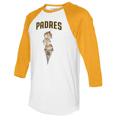 San Diego Padres Tiny Turnip Unisex Triple Scoop 3/4-Sleeve Raglan T-Shirt | MLB Sale