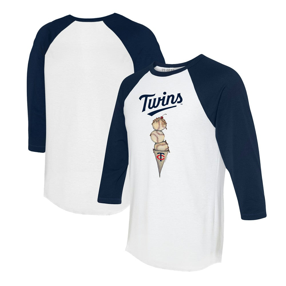 Minnesota Twins Tiny Turnip Unisex Triple Scoop 3/4-Sleeve Raglan T-Shirt | MLB Discount