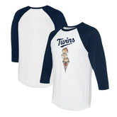 Minnesota Twins Tiny Turnip Unisex Triple Scoop 3/4-Sleeve Raglan T-Shirt | MLB Discount