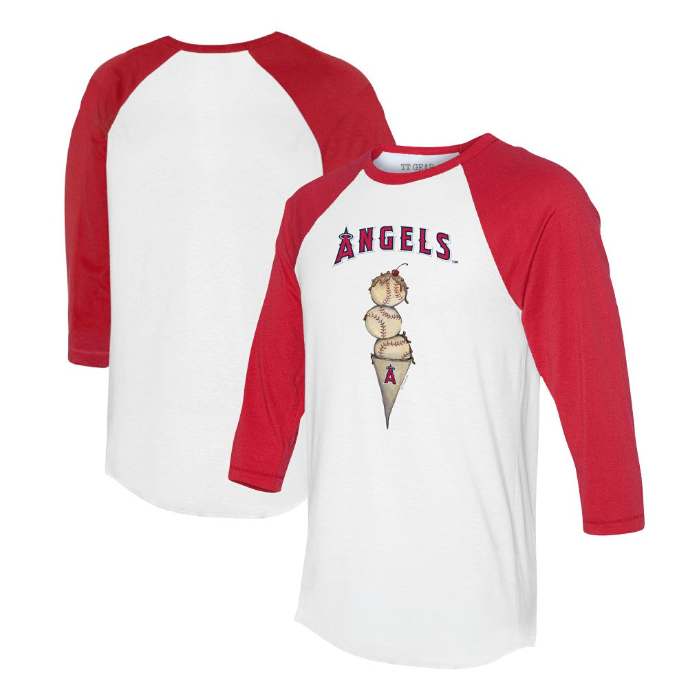 Los Angeles Angels Tiny Turnip Unisex Triple Scoop 3/4-Sleeve Raglan T-Shirt | MLB Outlet