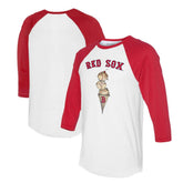 Boston Red Sox Tiny Turnip Unisex Triple Scoop 3/4-Sleeve Raglan T-Shirt | MLB Outlet