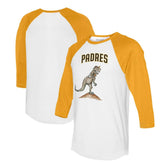 San Diego Padres Tiny Turnip Unisex TT Rex 3/4-Sleeve Raglan T-Shirt | MLB US