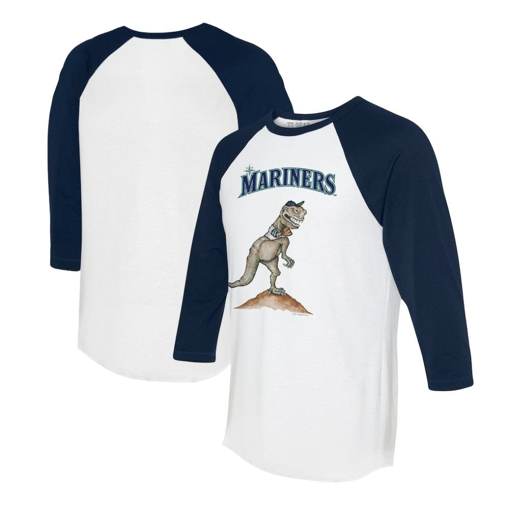 Seattle Mariners Tiny Turnip Unisex TT Rex 3/4-Sleeve Raglan T-Shirt | MLB For sale
