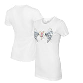Texas Rangers Tiny Turnip Women's Angel Wings T-Shirt | MLB Outlet