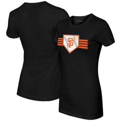 San Francisco Giants Tiny Turnip Women's Base Stripe T-Shirt | MLB Discount