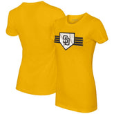 San Diego Padres Tiny Turnip Women's Base Stripe T-Shirt | MLB Discount
