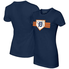 Detroit Tigers Tiny Turnip Women's Base Stripe T-Shirt | MLB Outlet