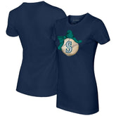 Seattle Mariners Tiny Turnip Women's Baseball Bow T-Shirt | MLB Outlet