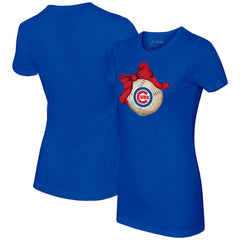 Chicago Cubs Tiny Turnip Women's Baseball Bow T-Shirt | MLB Sale