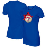 Texas Rangers Tiny Turnip Women's Baseball Bow T-Shirt | MLB Outlet