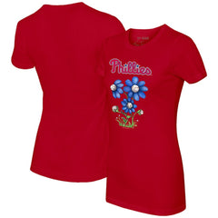 Philadelphia Phillies Tiny Turnip Women's Blooming Baseballs T-Shirt | MLB On Sale