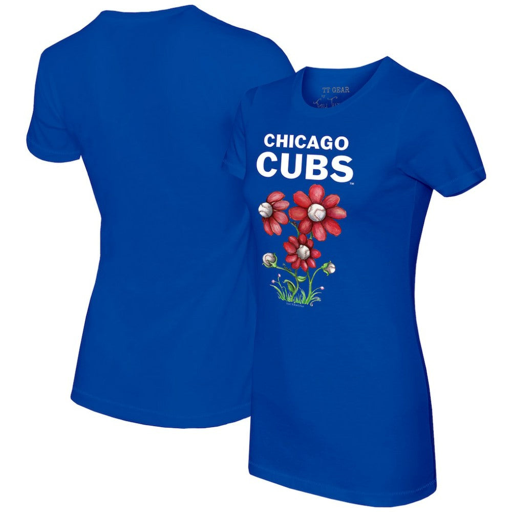 Chicago Cubs Tiny Turnip Women's Blooming Baseballs T-Shirt | MLB Near me