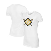 Pittsburgh Pirates Tiny Turnip Women's Diamond Cross Bats T-Shirt | MLB Outlet