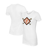 San Francisco Giants Tiny Turnip Women's Diamond Cross Bats T-Shirt | MLB Near me