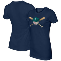 Seattle Mariners Tiny Turnip Women's Hat Crossbats T-Shirt | MLB New