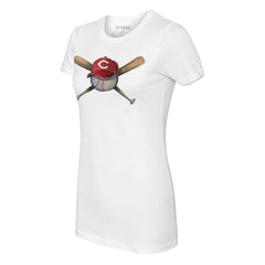 Cincinnati Reds Tiny Turnip Women's Hat Crossbats T-Shirt | MLB US