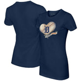 Detroit Tigers Tiny Turnip Women's Heart Banner T-Shirt | MLB Shop