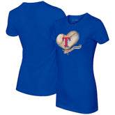 Texas Rangers Tiny Turnip Women's Heart Banner T-Shirt | MLB Near me