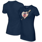 Minnesota Twins Tiny Turnip Women's Heart Bat T-Shirt | MLB US