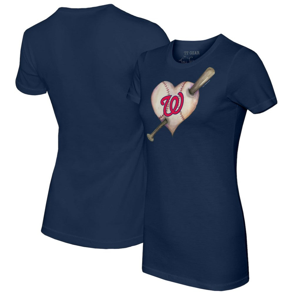 Washington Nationals Tiny Turnip Women's Heart Bat T-Shirt | MLB For sale