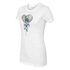 Los Angeles Dodgers Tiny Turnip Women's Heart Lolly T-Shirt | MLB Outlet