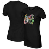 Athletics Tiny Turnip Women's Peace Love Baseball Fitted T-Shirt | MLB Online