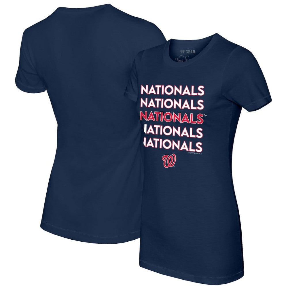 Washington Nationals Tiny Turnip Women's Stacked T-Shirt | MLB Sale